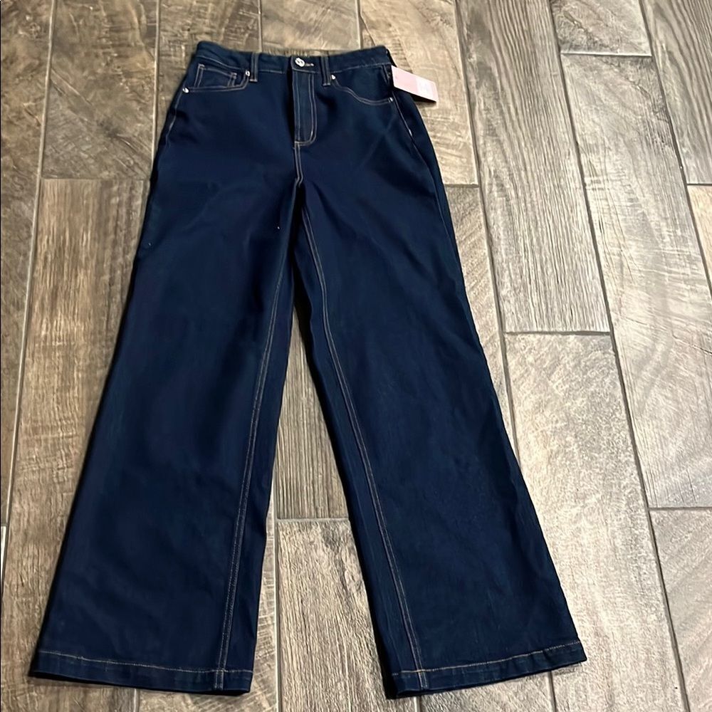 NWT Juicy Couture “lunita” dark Blue wash Wide Leg Jeans